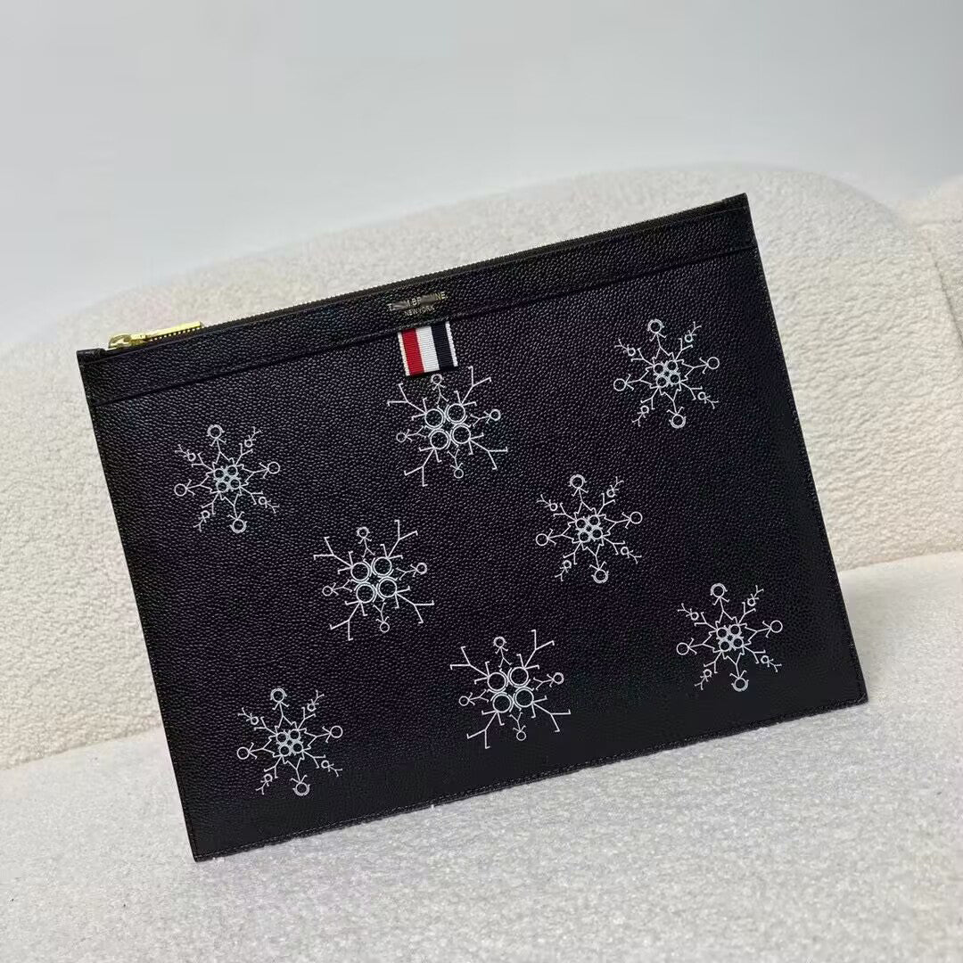 Thom Browne Top-grade cowhide clutch