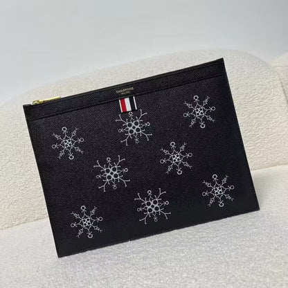 Thom Browne Top-grade cowhide clutch