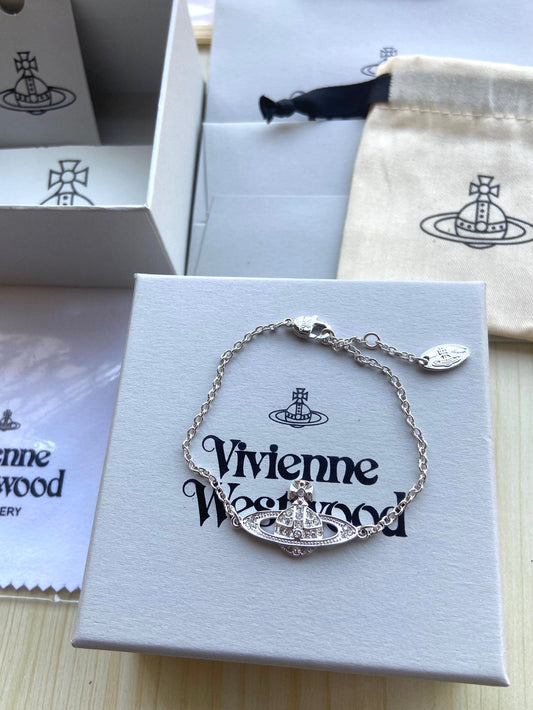 Vivienne Westwood 2026 Saturn Full-Rhinestone Bracelet