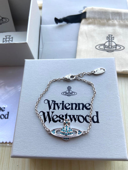 Vivienne Westwood 2026 Saturn Full-Rhinestone Bracelet