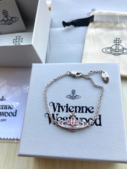 Vivienne Westwood 2026 Saturn Full-Rhinestone Bracelet