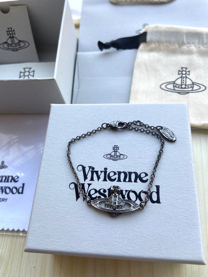 Vivienne Westwood 2026 Saturn Full-Rhinestone Bracelet