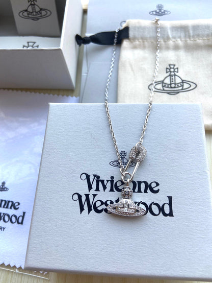 Vivienne Westwood 2026 Full-Rhinestone Pin Necklace