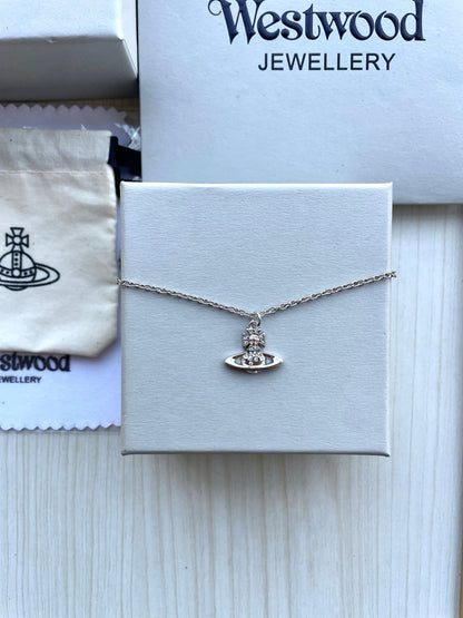 Vivienne Westwood 2026 "Planet" Full-Rhinestone Clavicle Necklace