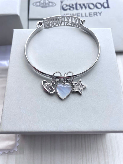 Vivienne Westwood 2026 Shell & Heart Initial Bracelet